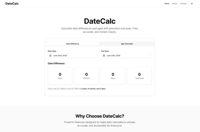 Age & Loan Calculator Tool Script